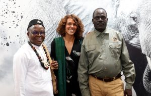 LONDON, ENGLAND - NOVEMBER 27: (L-R) Tusk Award Winner Fanny Minesi, Prince William Award Winner Dr Ekwoge Abwe, Prince William, Prince of Wales and Wildlife Ranger Award Winner Jealous Mpofu attend the 2023 Tusk Conservation Awards at The Savoy Hotel on November 27, 2023 in London, England. (Photo by Chris Jackson/Getty Images for Tusk)