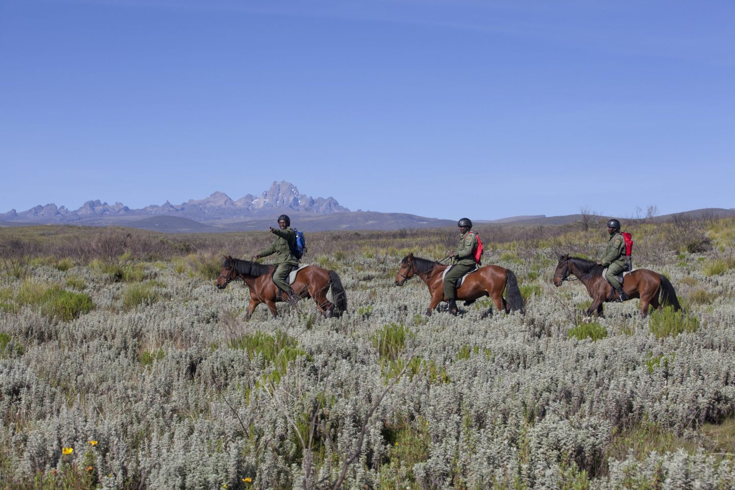 Mount Kenya Trust, Horse patrol by Tom Gilks